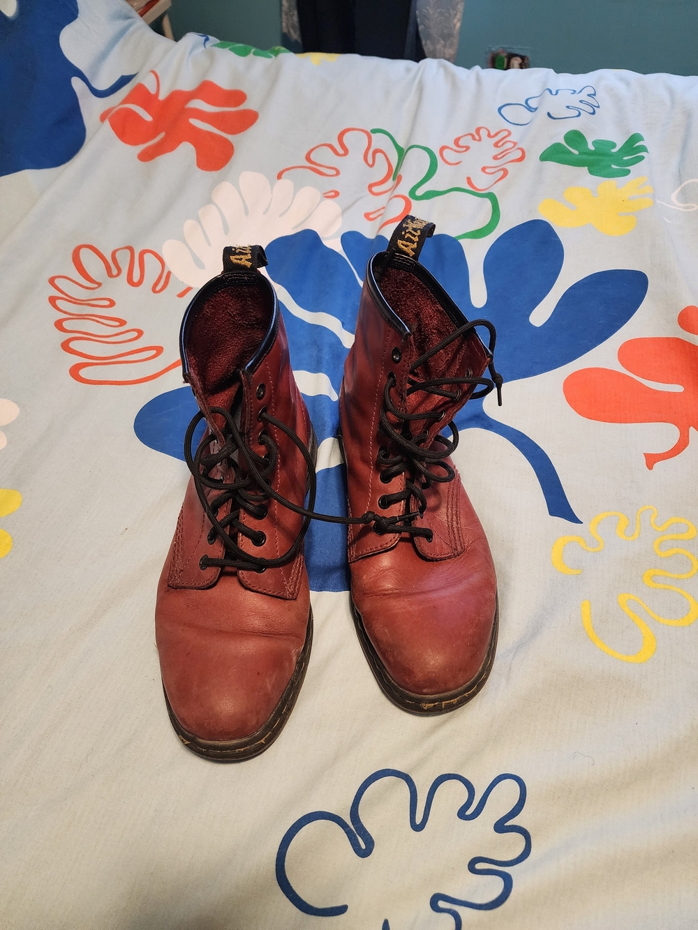 Red Leather Doc Martens